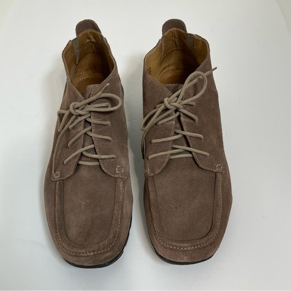 Easy Spirit Taupe Suede Lace Up Ankle Bootie - Picture 1 of 13